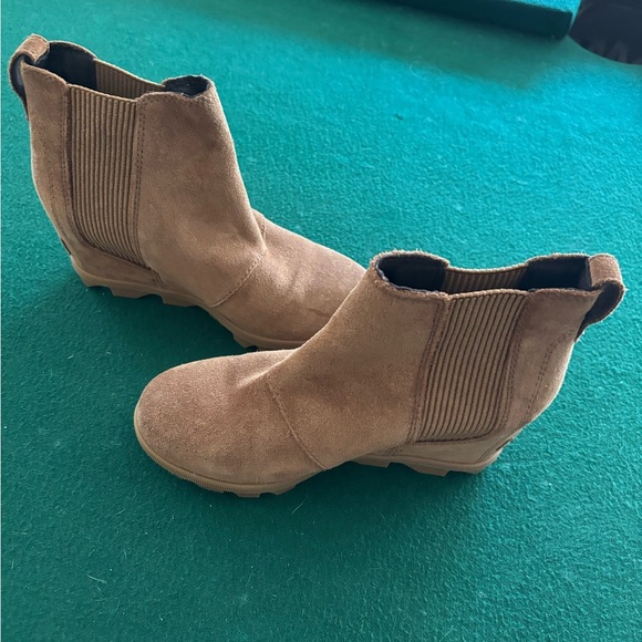 Sorel Joan Of Arctic Wedge II Chelsea Boot Brown Suede 5.5 Waterproof Ankle - Picture 3 of 5
